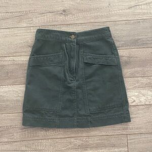 H&M Dark Olive Utility Mini Skirt